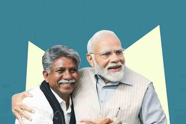 Prime Minister Narendra Modi with Manda Krishna Madiga